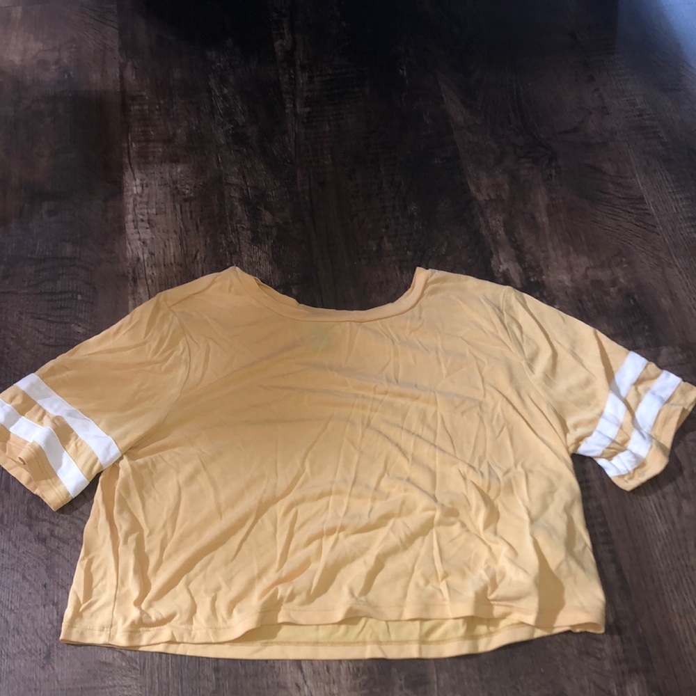 forever 21 yellow crop top